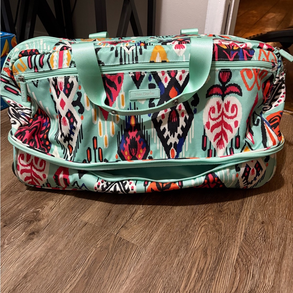 Vera Bradley Mint and Multicolor Travel Bag